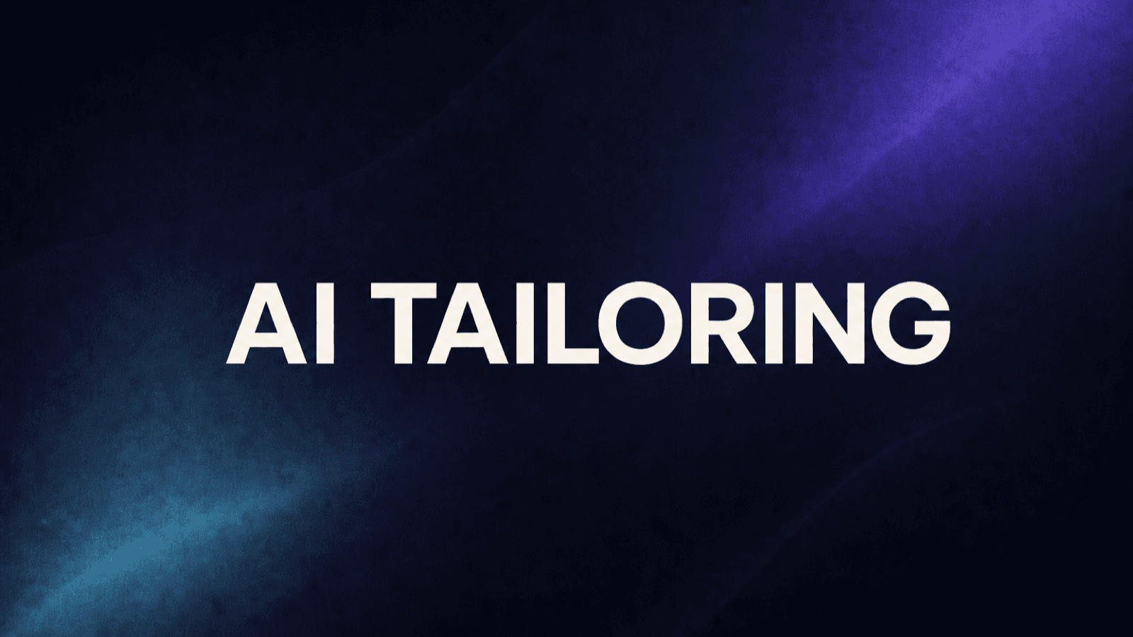 Abstract cover for using AI to tailor a resume to a job description